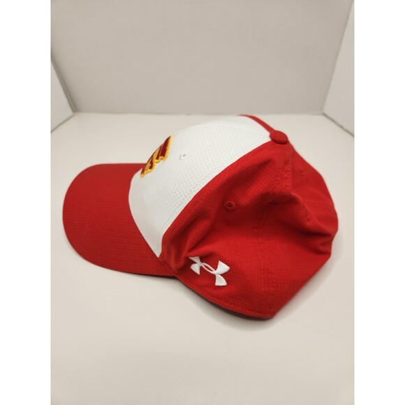 USC Trojans Hat Cap Fitted L/XL NCAA College Football Under Armour Red White - Picture 2 of 5